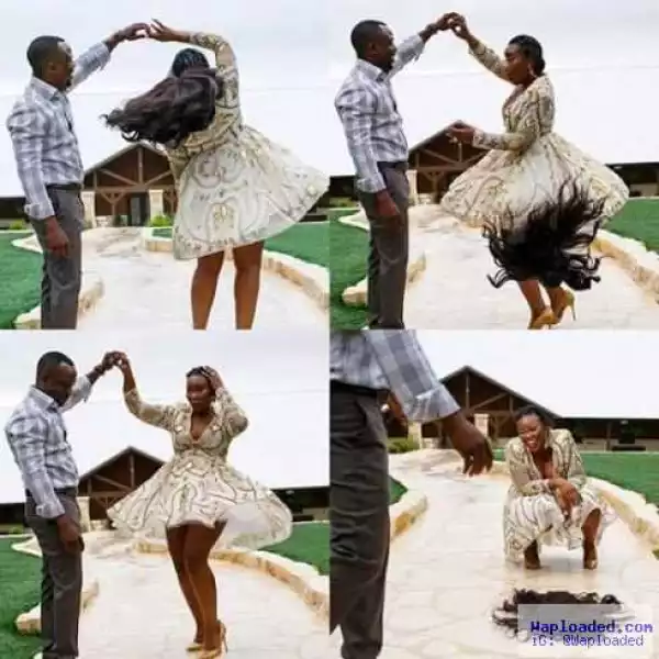 Nigerian IG user shares a funny incident from her prewedding photo shoot...her wig fell off!